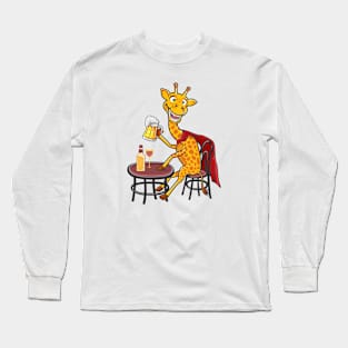 Giraffe Drinks Long Sleeve T-Shirt